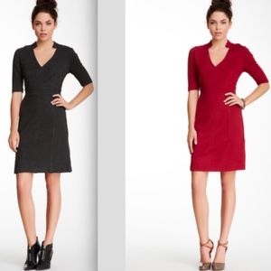 Pre-loved $328 EUC Trina Turk Julianna Dress in Charcoal or Red - size 6!